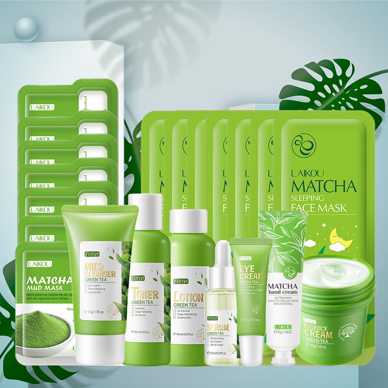 Green Tea Skin Care Kit Korean - Skincare Exfoliating review and price